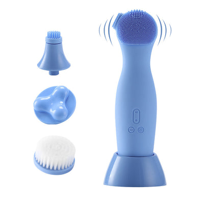 Electronic facial cleansing brush to clean pores