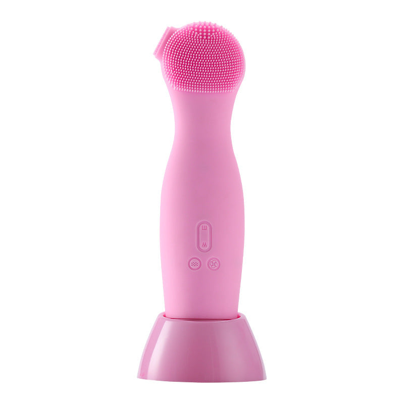 Electronic facial cleansing brush to clean pores
